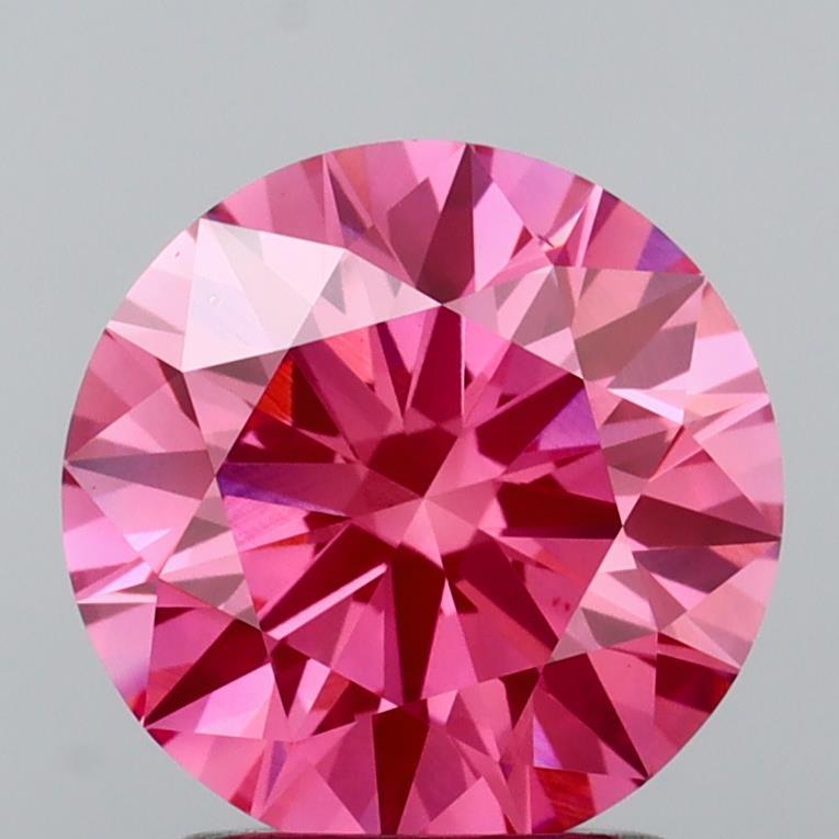 1.79 Ct. Fancy Vivid Pink Round Lab Grown Diamond