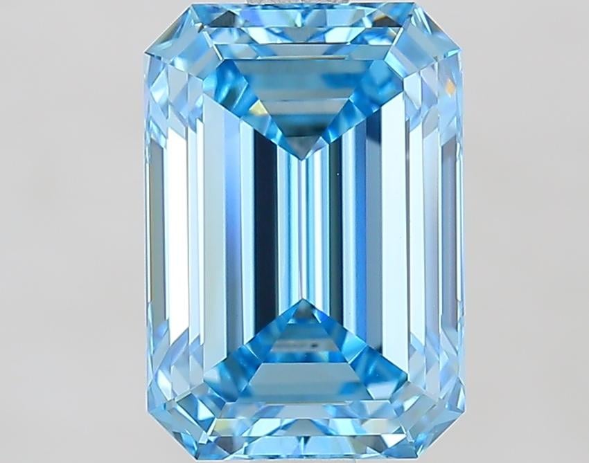 2.60 Ct. Fancy Vivid Blue Emerald Lab Grown Diamond