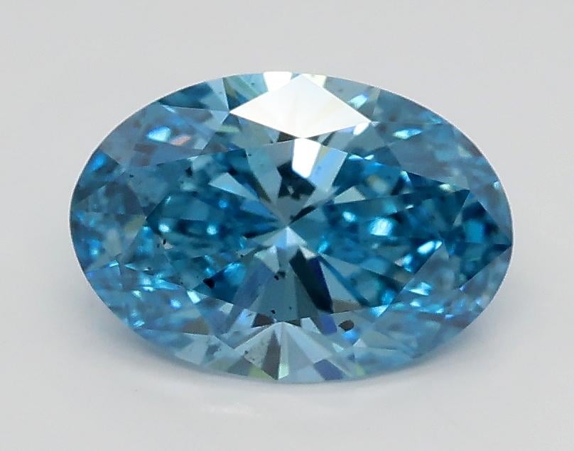 1.12 Ct. Fancy Vivid Blue Oval Lab Grown Diamond