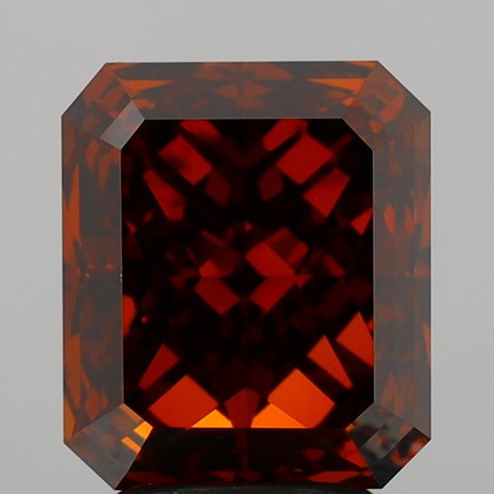 3.63 Ct. Fancy Deep Orange Radiant Lab Grown Diamond