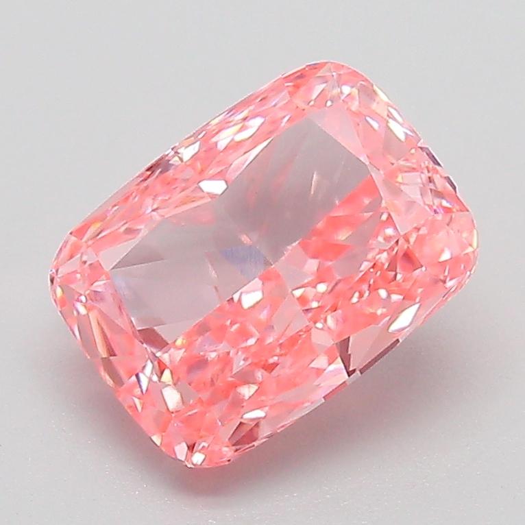 1.99 Ct. Fancy Vivid  Pink Cushion Lab Grown Diamond