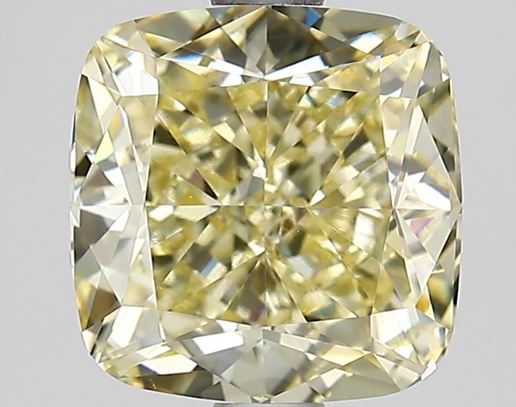 2.27 Ct. Fancy Light Yellow Cushion Lab Grown Diamond