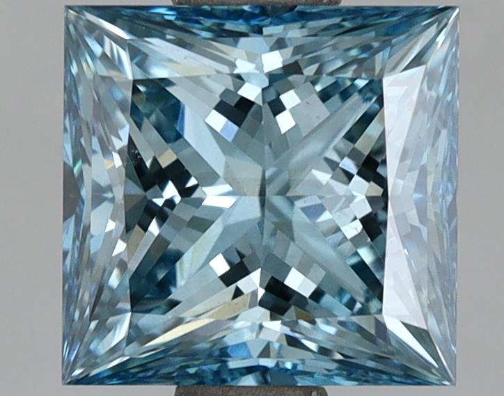 1.90 Ct. Fancy Vivid Blue Princess Lab Grown Diamond