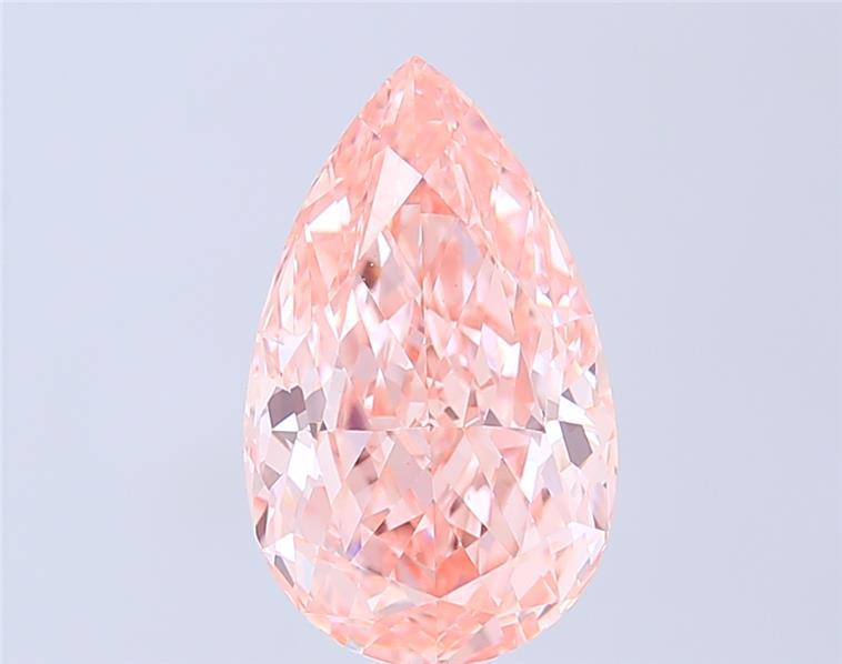 3.84 Ct. Fancy Vivid Pink Pear Lab Grown Diamond