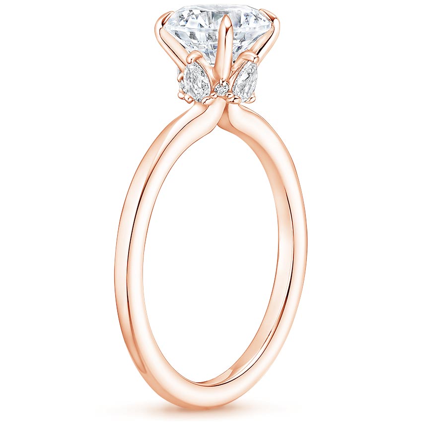 14K Rose Gold Vita Diamond Ring, large side view