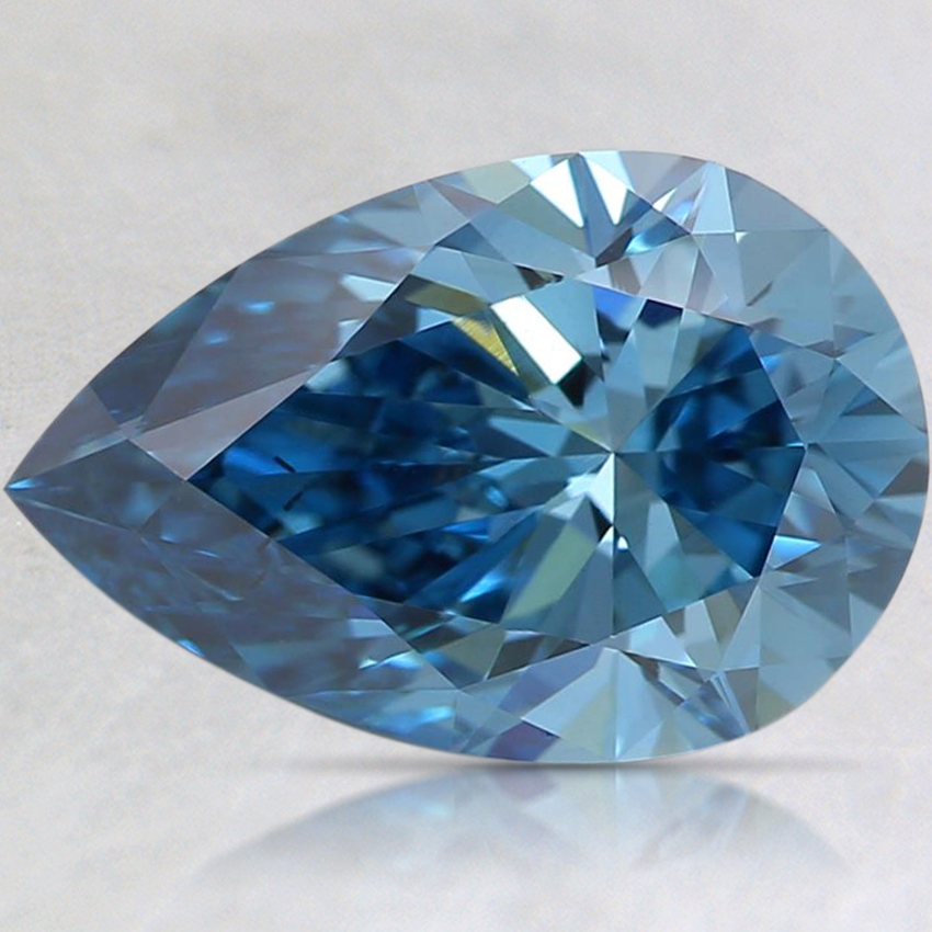 2.06 Ct. Fancy Deep Blue Pear Lab Created Diamond