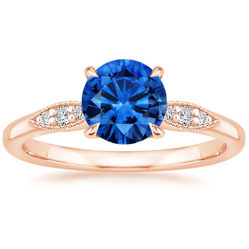 Sapphire Isadora Diamond Ring in 14K Rose Gold