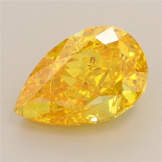 1.53 Ct. Fancy Vivid Yellow Pear Lab Grown Diamond
