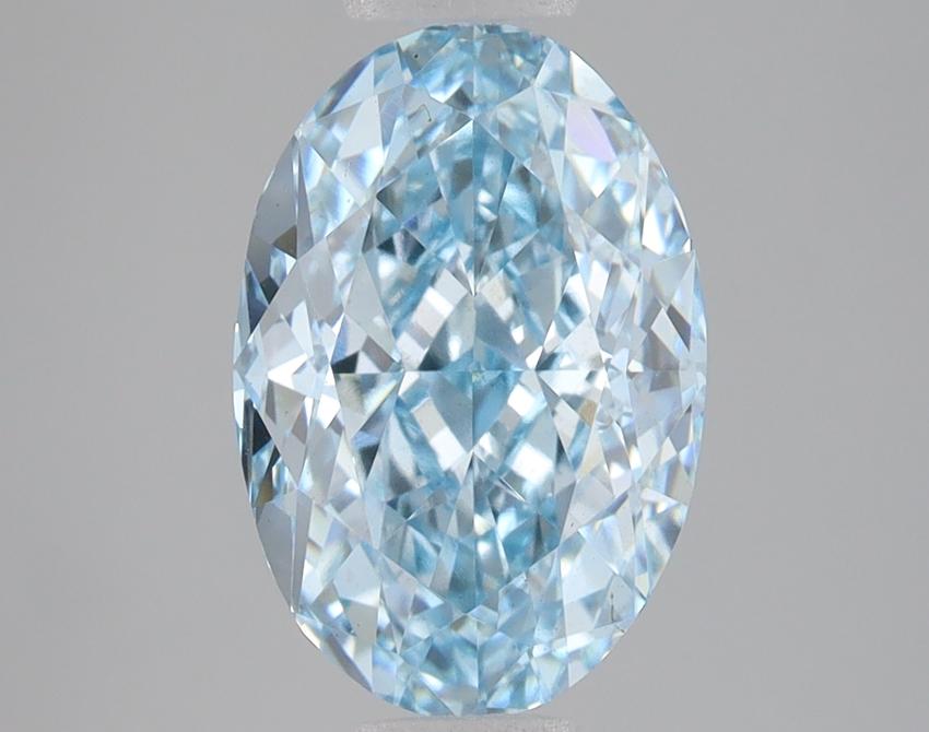 3.10 Ct. Fancy Intense Blue Oval Lab Grown Diamond