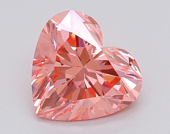 1.05 Ct. Fancy Vivid Pink Heart Lab Grown Diamond
