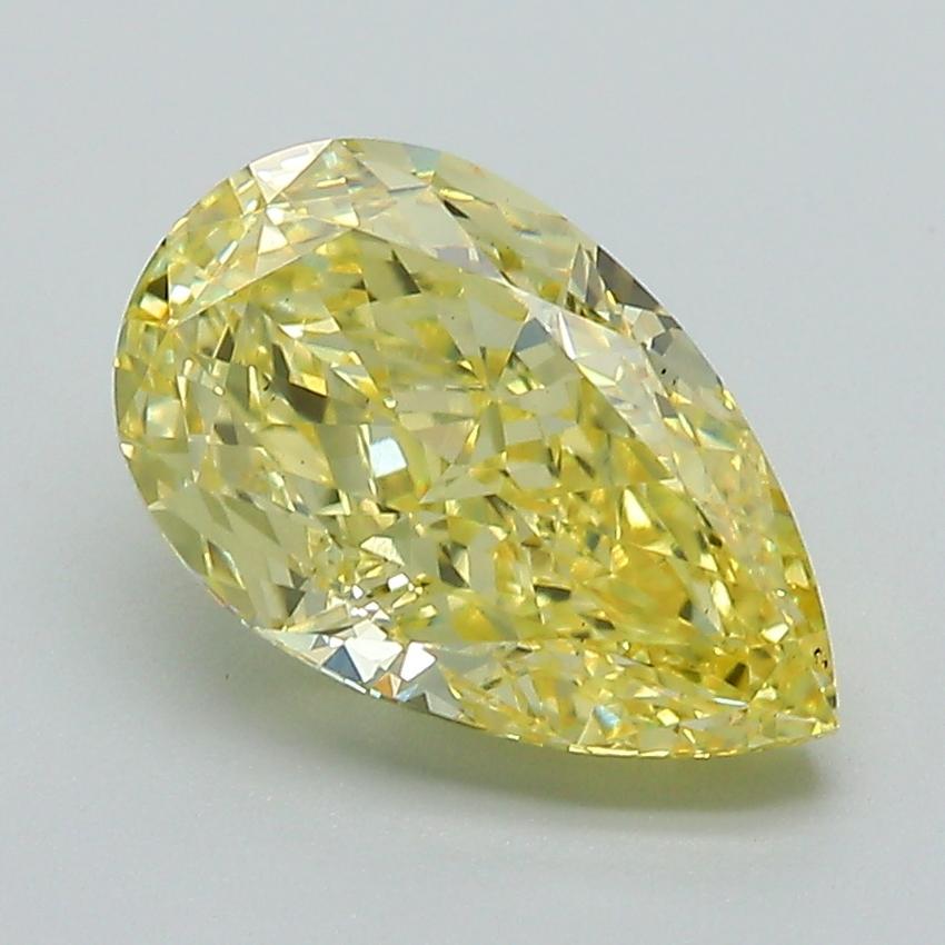 2.50 Ct. Fancy Intense Yellow Pear Lab Grown Diamond