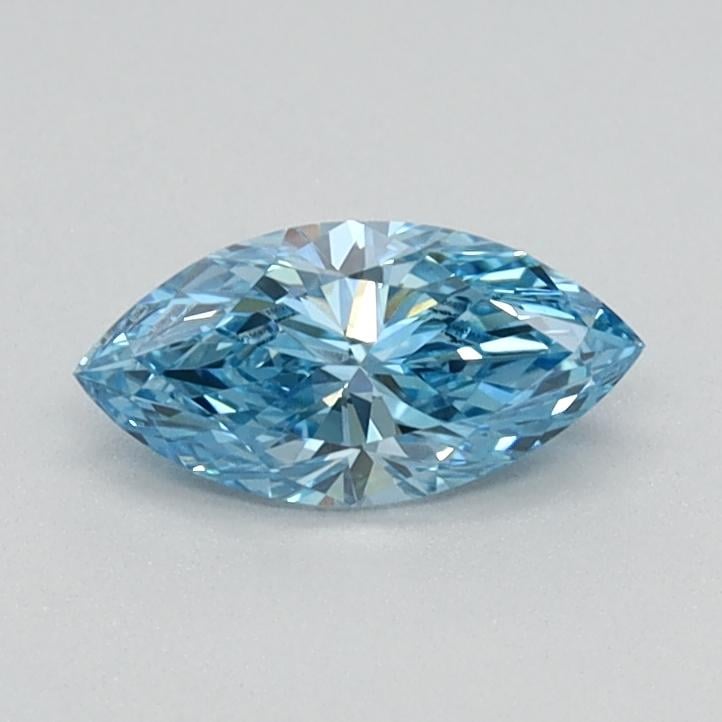0.32 Ct. Fancy Vivid Blue Marquise Lab Grown Diamond