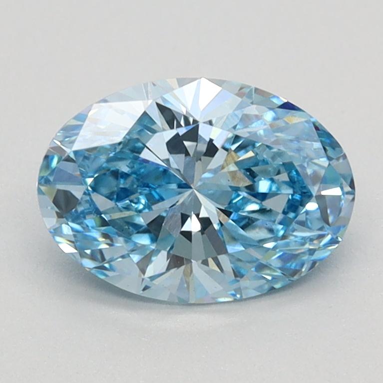 1.05 Ct. Fancy Vivid Blue Oval Lab Grown Diamond