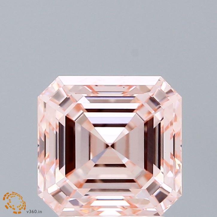 3.00 Ct. Fancy Intense Pink Asscher Lab Grown Diamond