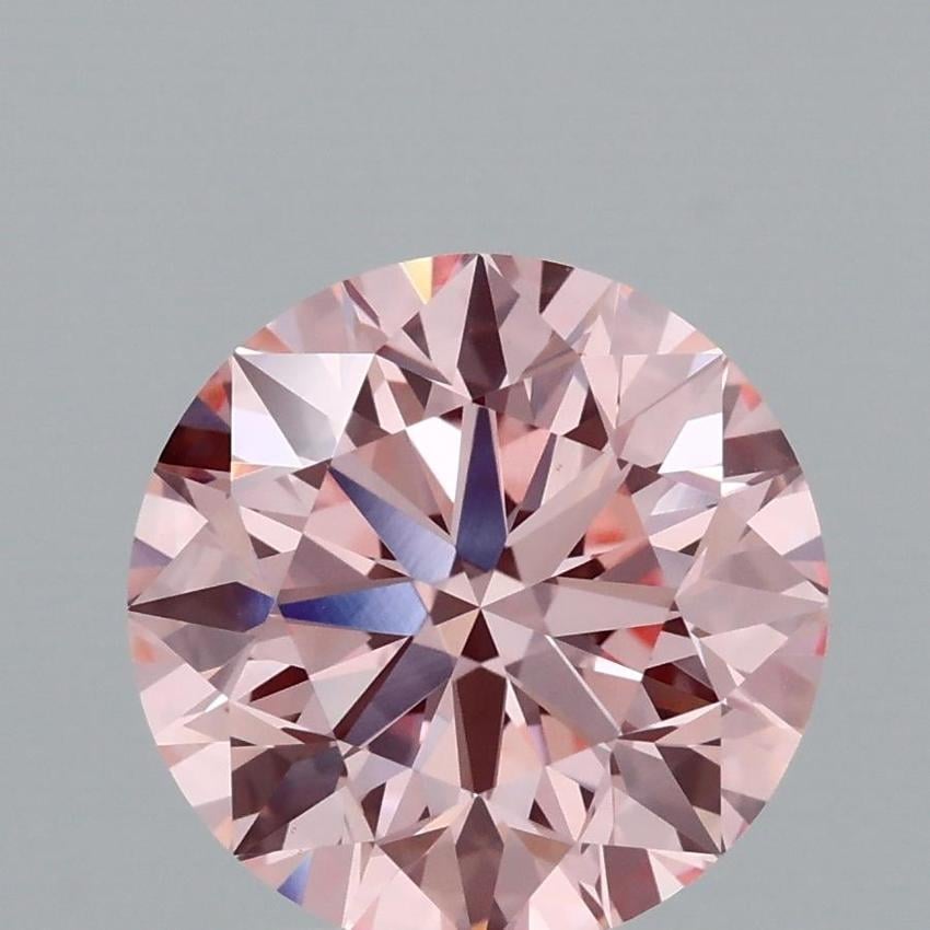 3.11 Ct. Fancy Vivid Pink Round Lab Grown Diamond