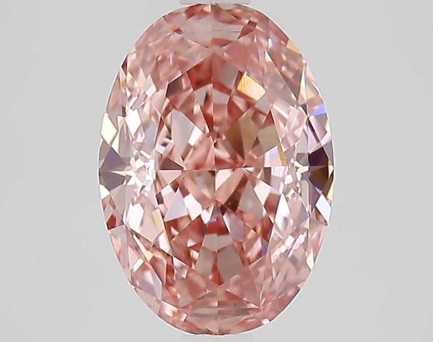 2.60 Ct. Fancy Vivid Pink Oval Lab Grown Diamond
