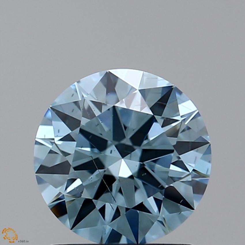 1.05 Ct. Fancy Light Blue Round Lab Grown Diamond