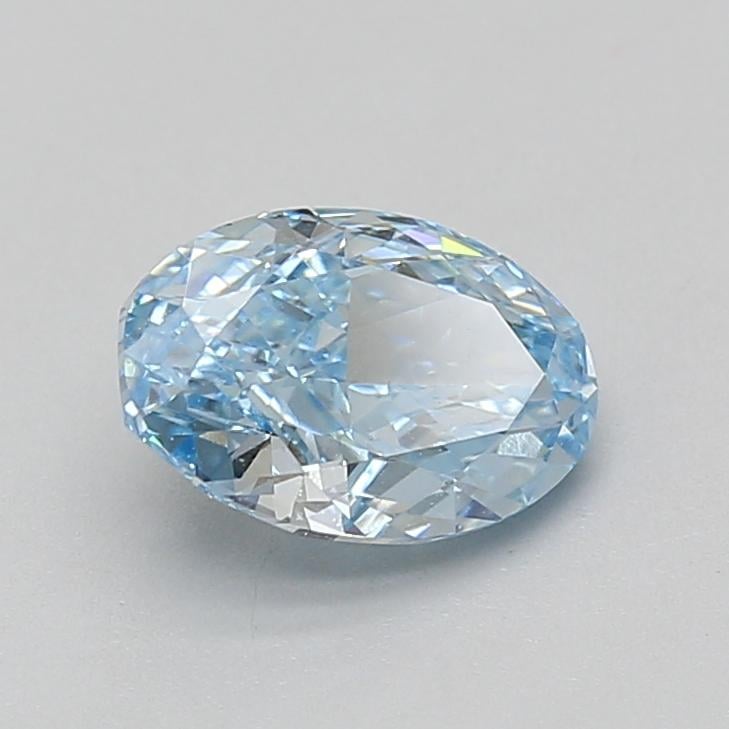 1.55 Ct. Fancy Vivid Blue Oval Lab Grown Diamond
