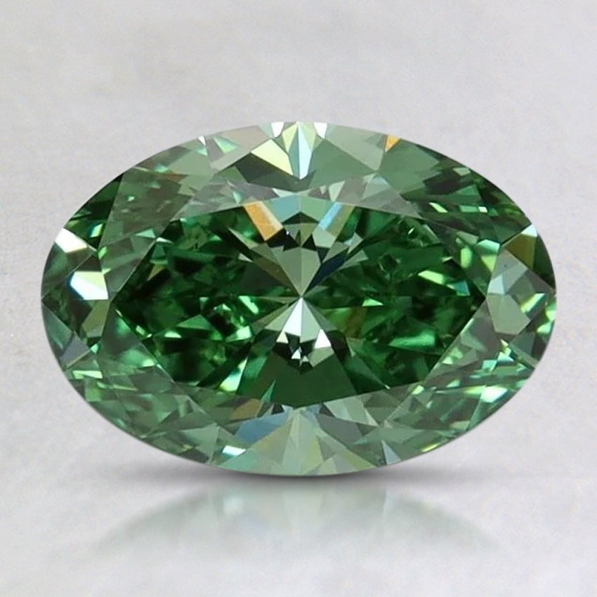 1.25 Ct. Fancy Vivid Pacific Green Oval Lab Grown Diamond
