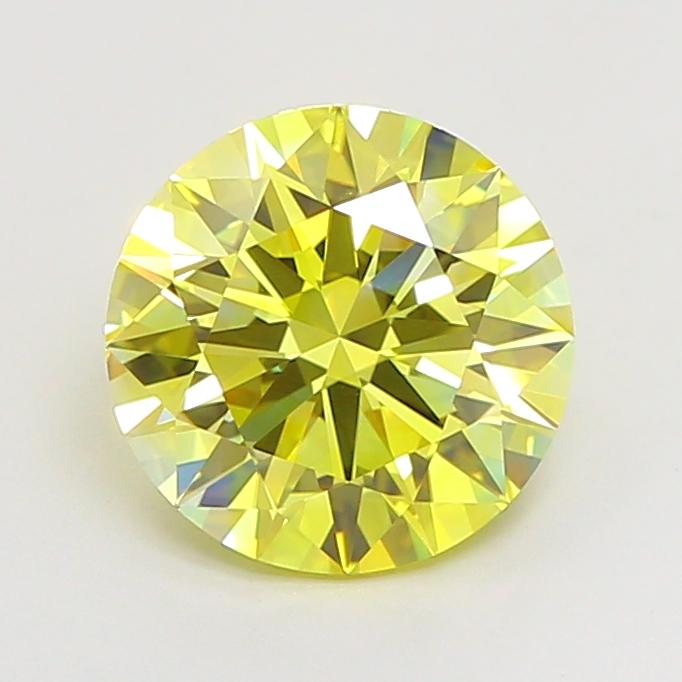 2.25 Ct. Fancy Vivid  Yellow Round Lab Grown Diamond