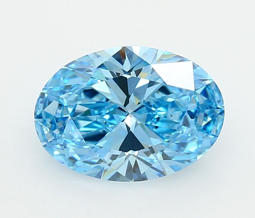 2.04 Ct. Fancy Vivid  Blue Oval Lab Grown Diamond