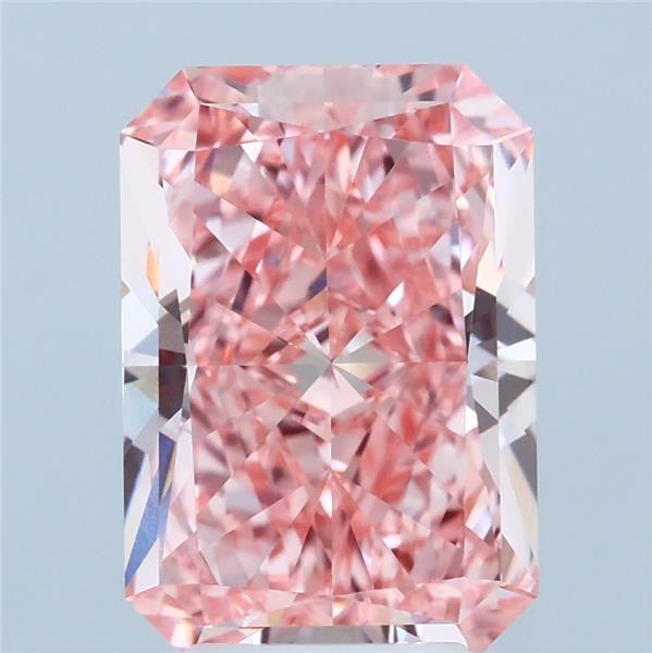 4.02 Ct. Fancy Intense Pink Radiant Lab Grown Diamond