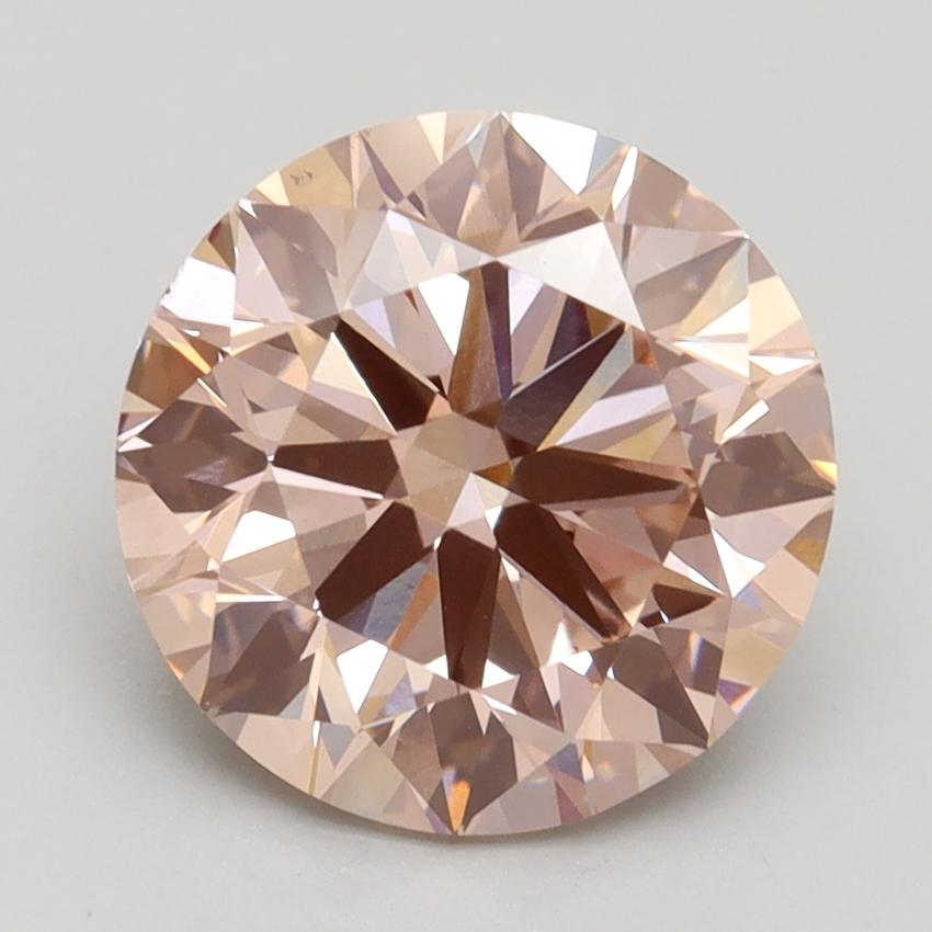 3.01 Ct. Fancy Intense Pink Round Lab Grown Diamond