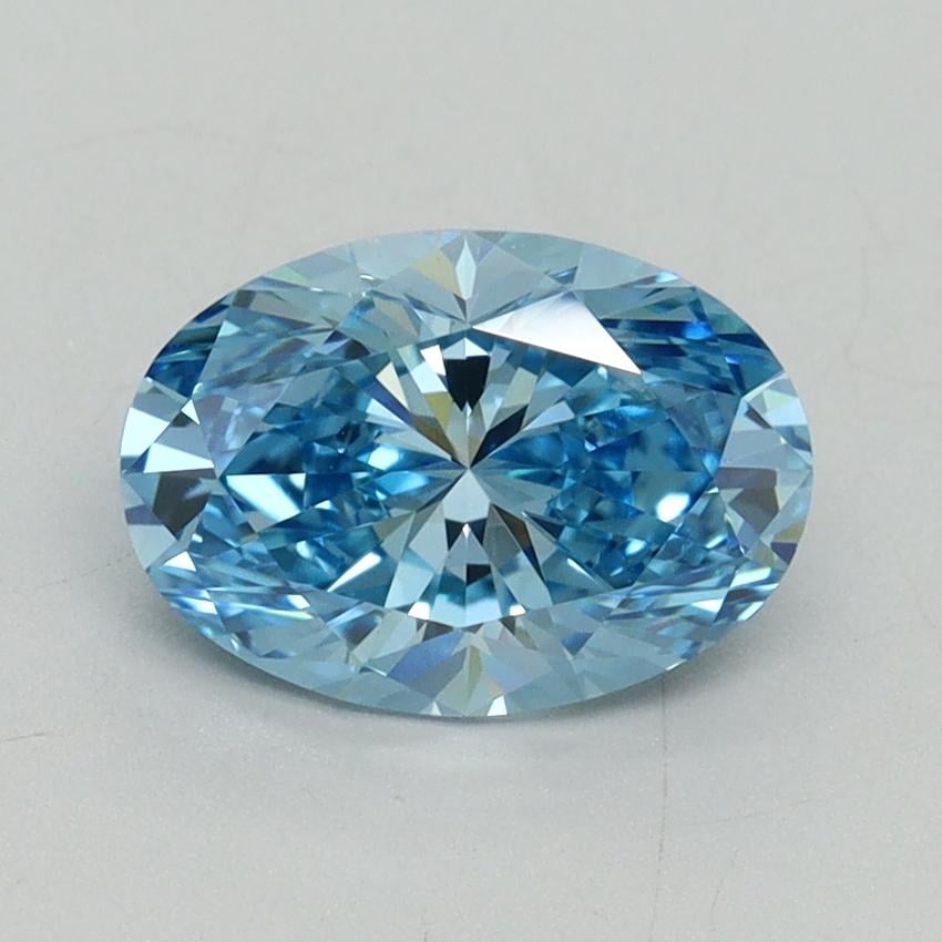 1.59 Ct. Fancy Vivid Blue Oval Lab Grown Diamond