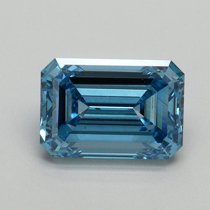 3.06 Ct. Fancy Vivid Blue Emerald Lab Grown Diamond