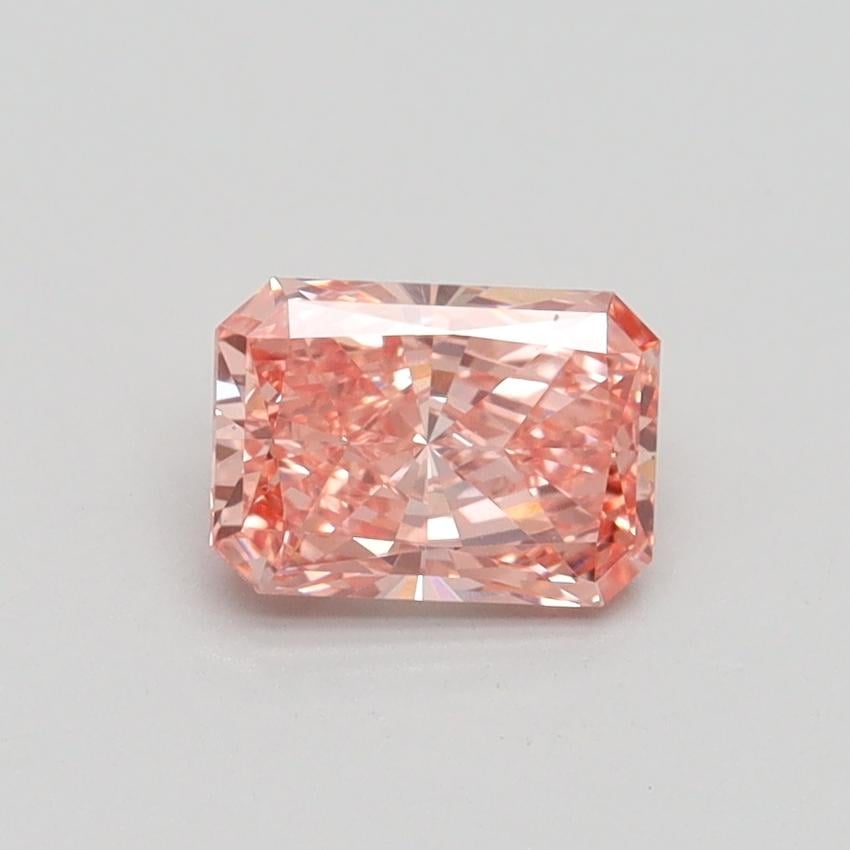 0.71 Ct. Fancy Intense Orange Pink Radiant Lab Grown Diamond