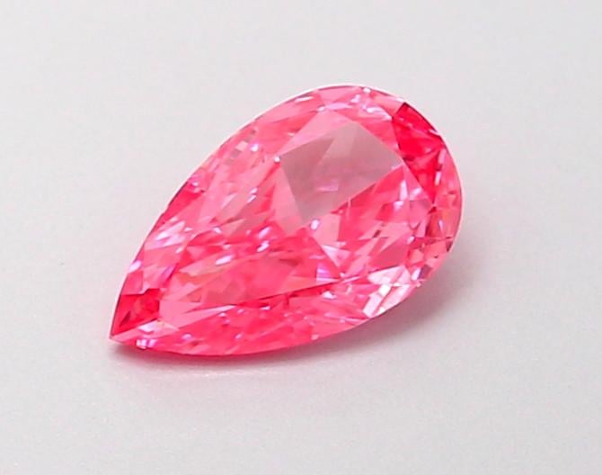 0.37 Ct. Fancy Vivid Pink Pear Lab Grown Diamond