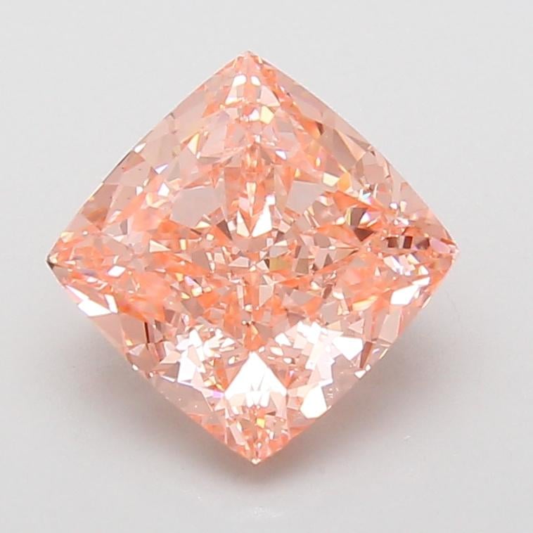 3.08 Ct. Fancy Vivid Pink Cushion Lab Grown Diamond