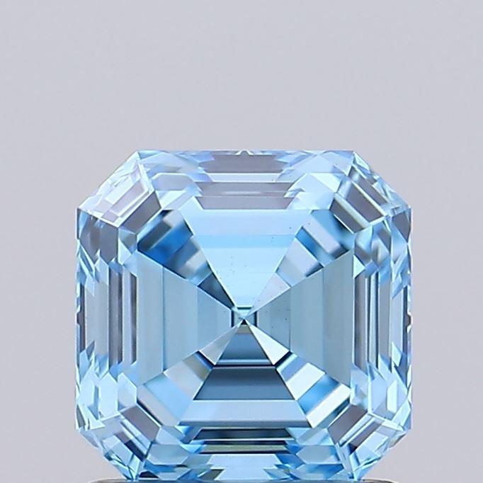 0.94 Ct. Fancy Vivid  Blue Asscher Lab Grown Diamond