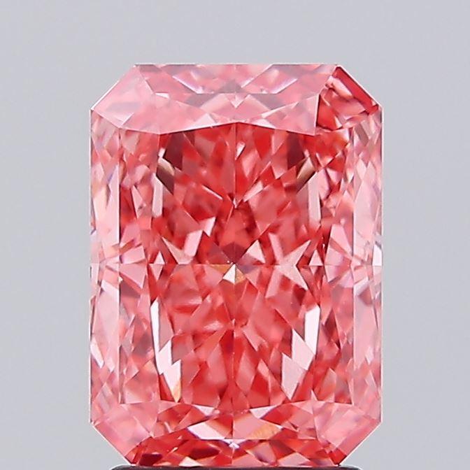 2.73 Ct. Fancy Vivid  Pink Radiant Lab Grown Diamond