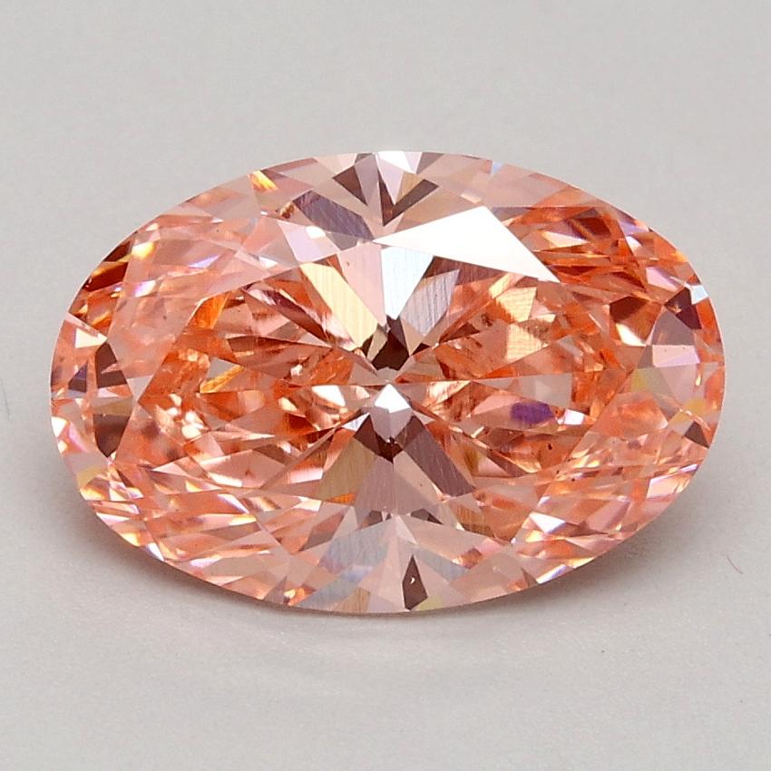 1.80 Ct. Fancy Intense Pink Oval Lab Grown Diamond