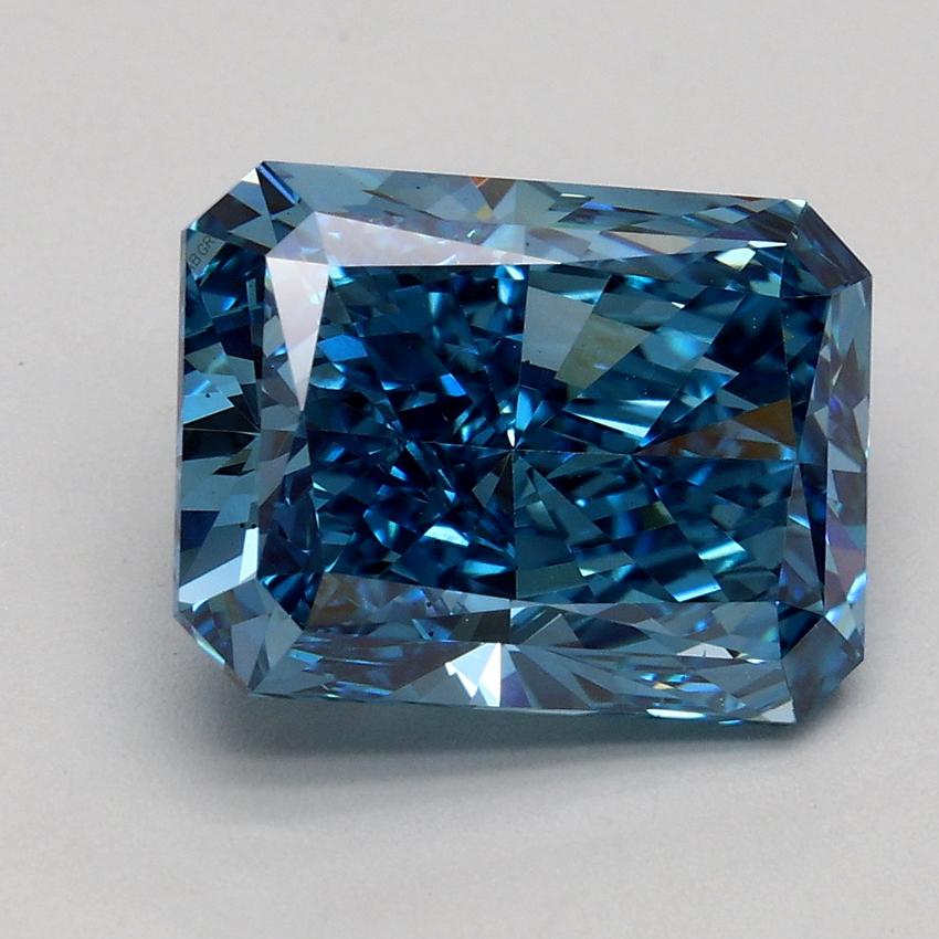 3.03 Ct. Fancy Vivid Blue Radiant Lab Grown Diamond