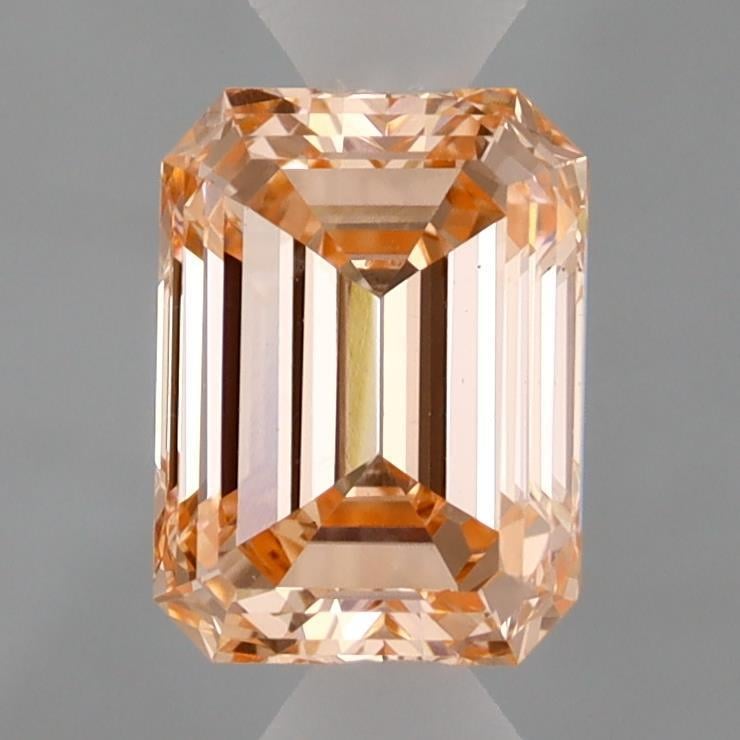 1.21 Ct. Fancy Intense Orangy Pink Emerald Lab Grown Diamond