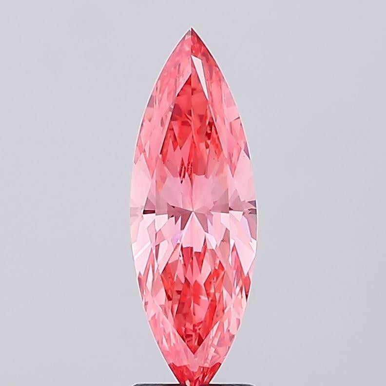 2.24 Ct. Fancy Vivid Pink Marquise Lab Grown Diamond