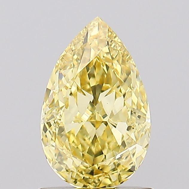 1.12 Ct. Fancy Intense Yellow Pear Lab Grown Diamond