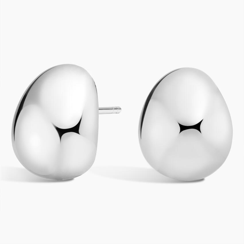 Silver Harlow Sculptural Stud Earrings