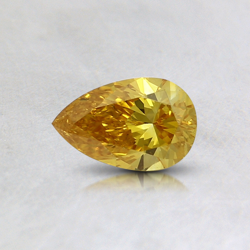 0.37 Ct. Fancy Vivid Orange-Yellow Pear Lab Grown Diamond