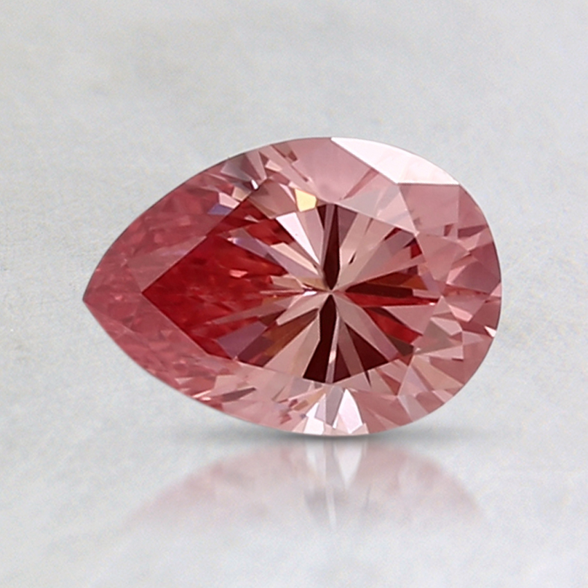 0.82 Ct. Fancy Vivid Orangy Pink Pear Lab Grown Diamond