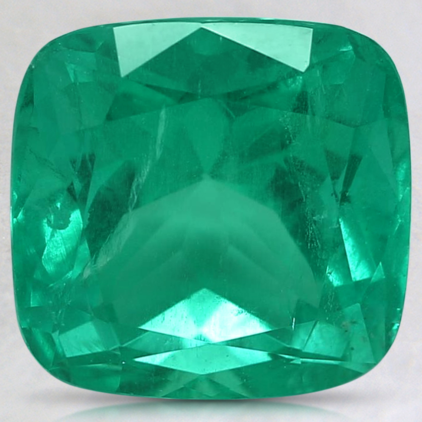 9.7x9.6mm Super Premium Green Cushion Emerald