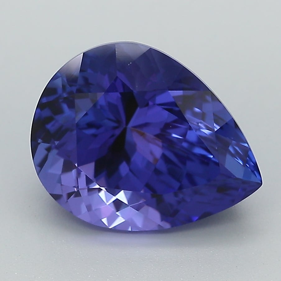 11.3x9mm Unheated Violet Pear Tanzanite