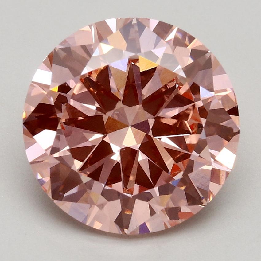 3.01 Ct. Fancy Intense Pink Round Lab Grown Diamond