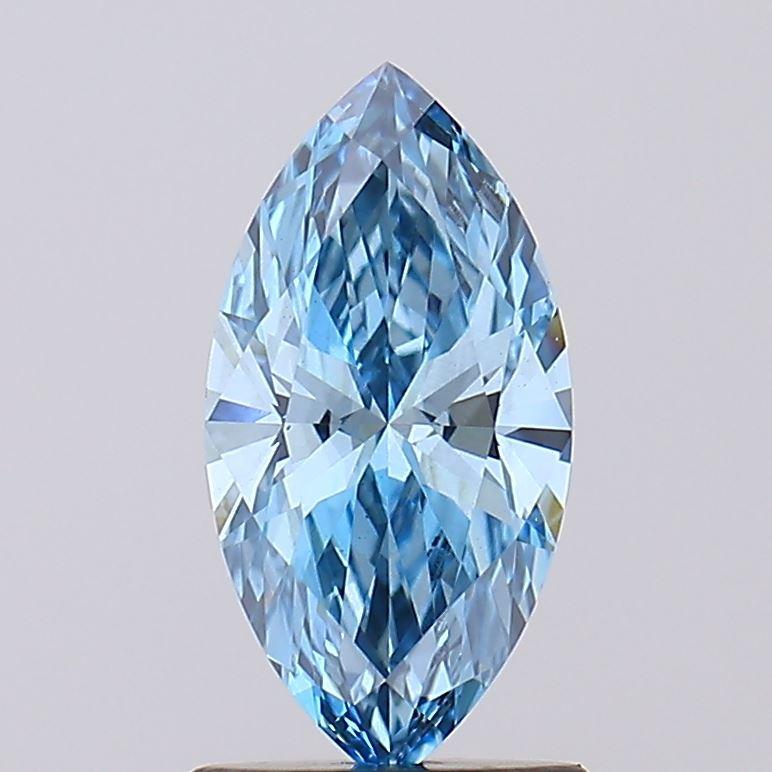 1.04 Ct. Fancy Vivid Blue Marquise Lab Grown Diamond