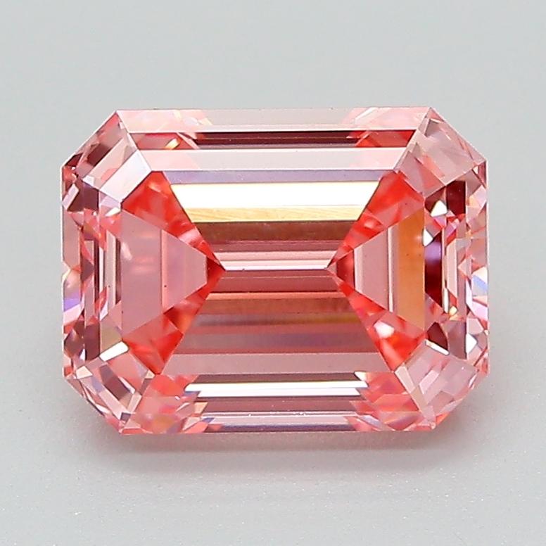 2.46 Ct. Fancy Vivid Pink Emerald Lab Grown Diamond