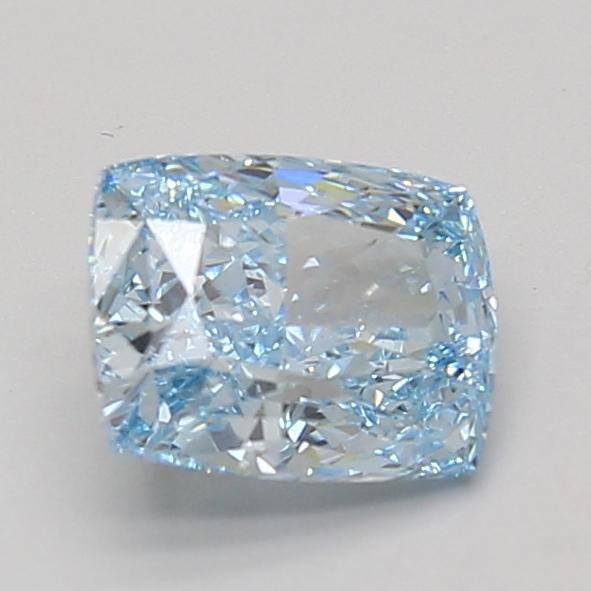 1.52 Ct. Fancy Vivid Blue Cushion Lab Grown Diamond