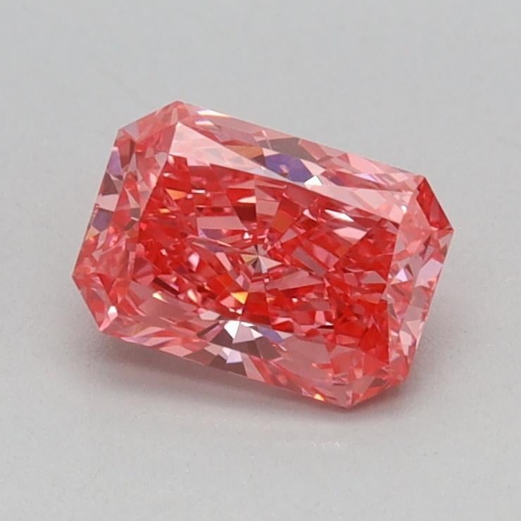 0.61 Ct. Fancy Vivid Pink Radiant Lab Grown Diamond