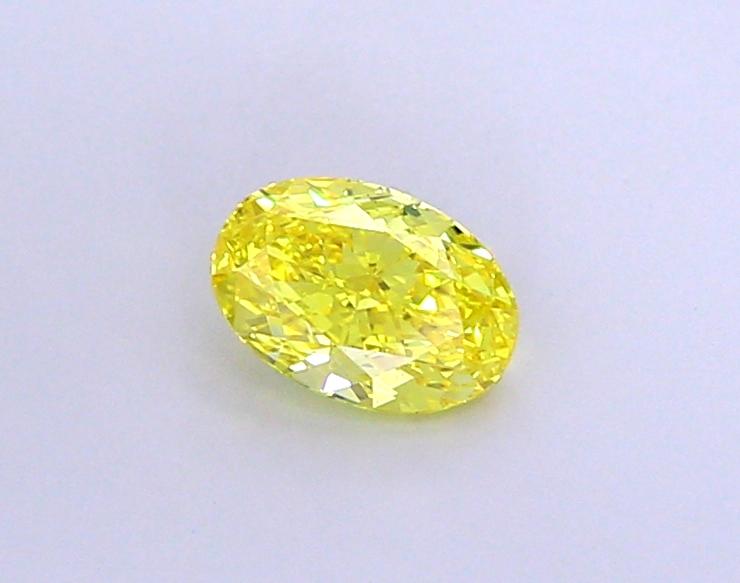1.02 Ct. Fancy Vivid Yellow Oval Lab Grown Diamond